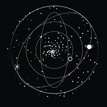 Abstract vector illustration of the galaxy and space system.