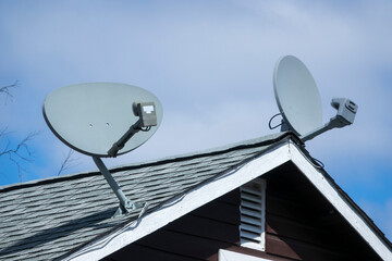 Two television digital antenas