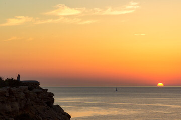 Fototapeta premium Sunset from Moscarter lighthouse in Ibiza (Spain)