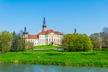 View of a military hospital situated in the former hradisko monastery near Olomouc, Czech republic.