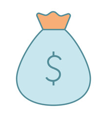 Naklejka premium blue money bag