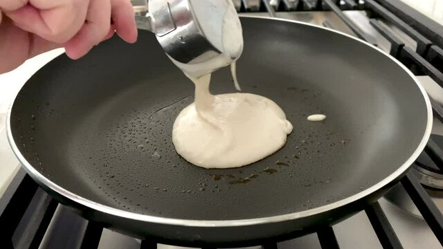 Making Blueberry Pancakes