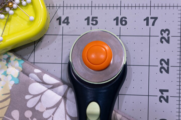close up of rotary tool on cutting mat
