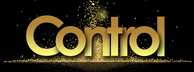 Control in golden stars and black background