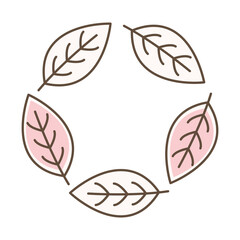 pink leaves icon