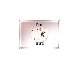 Card humour window/door sign.