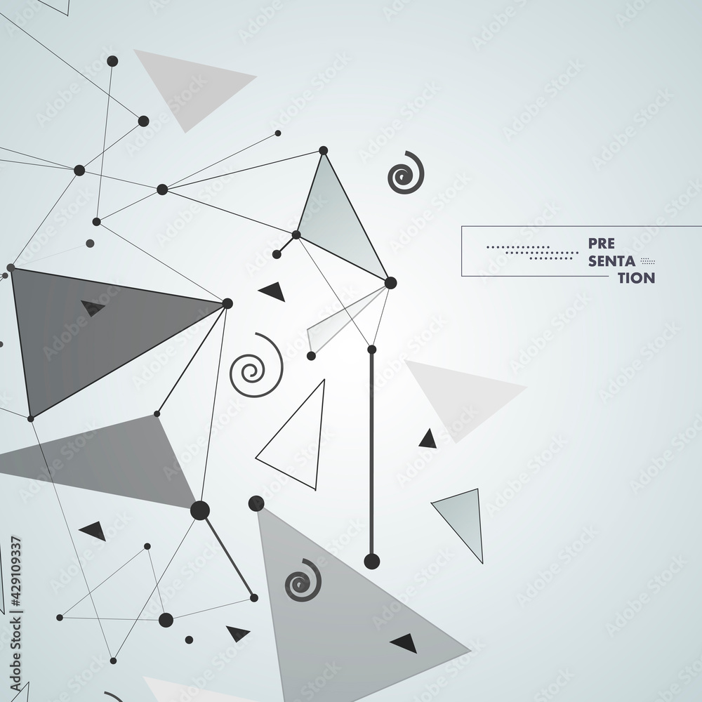 Poster abstract shapes design style on light background. vector illustration graphic design elements. white