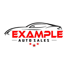 Fototapeta premium auto sales logo 