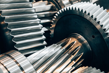 internal steam turbine open and exposed palettes