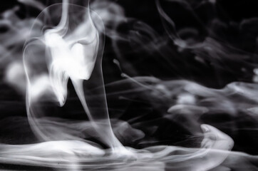 Nature Abstract: The Delicate Beauty and Elegance of a Wisp of White Smoke