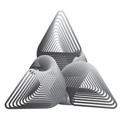 Abstract linear black and white Spiral Design element