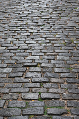 old cobblestone street for background