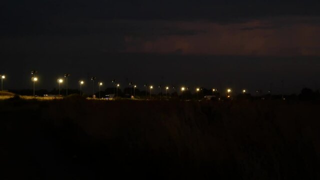 Echangeur de Calais de nuit - Hauts-de-France