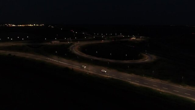 Echangeur de Calais de nuit - Hauts-de-France