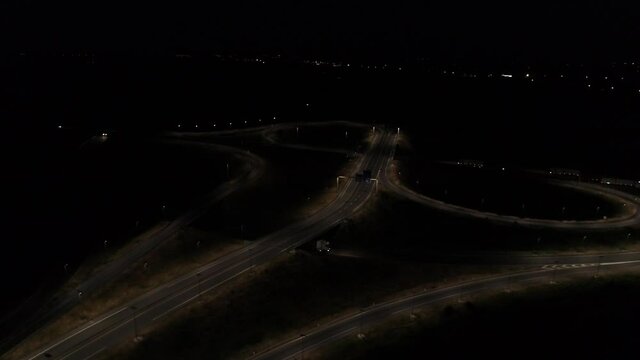 Echangeur de Calais de nuit - Hauts-de-France
