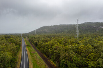 Bruce Highway through the rainforest area between Cardwell and Ingham, North Queensland