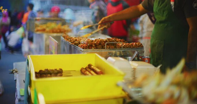 Food Vendors at The Golden Hills Night Market in Cameron Highlands, Malaysia 