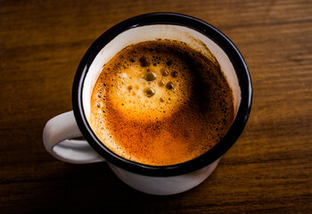 cup of coffee on the table