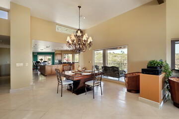 Eating area in luxury home