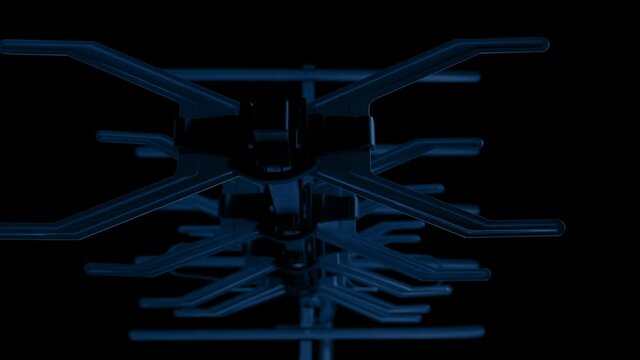 Antenna Aerial At Night Front View