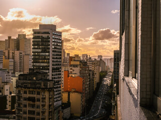 São Paulo city center with the view of the minhocao