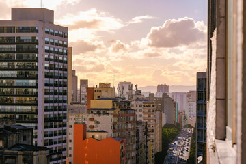 São Paulo city center with the view of the minhocao