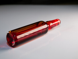 Closeup shot of medicine ampoule