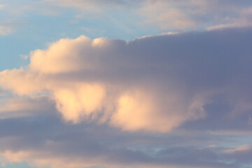 Partly cloudy weather and blue sky. 