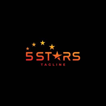 Modern, colorful and attractive 5 star logo design