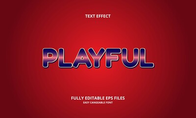 Editable text effect playful title style