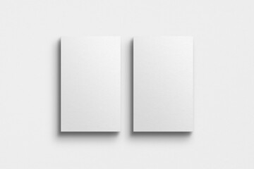 Fototapeta premium Blank white business card in front and rear view
