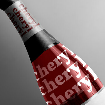 Wine Bottle With Red Labels In Cheryl Brand