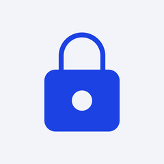 Padlock social media icon secure mode symbol in flat style