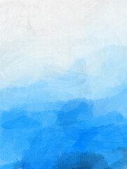 Fototapeta premium Blue sky immpressionist paint strokes abstract pattern background