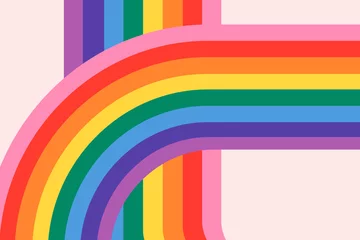 Fotobehang Rainbow LGBTQ pride month background © Rawpixel.com