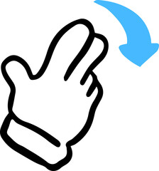 Touch gesture set drawn with a pen