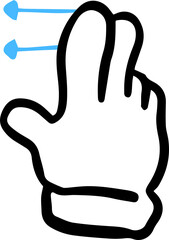 Touch gesture set drawn with a pen