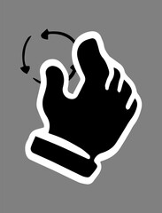 Black Touch gesture set drawn with a pen