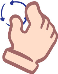 Obraz premium Asian Touch gesture set drawn with a pen