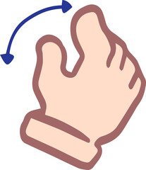 Asian Touch gesture set drawn with a pen