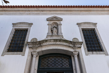 Fototapeta na wymiar Architectural detail of the Church of Mercy in Esposende, Portugal