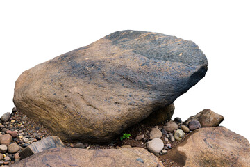 rock isolated on white background
