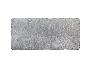 batako concrete brick, grey cement brick isolated on white background