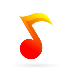 music note logo vector symbol