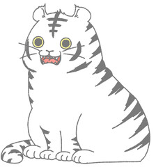 フレーメン反応中のトラ（白色）