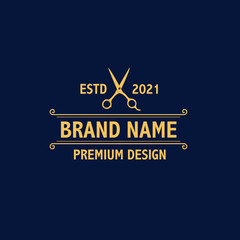 premium vintage logo for barber shop