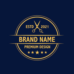 premium vintage logo for barber shop