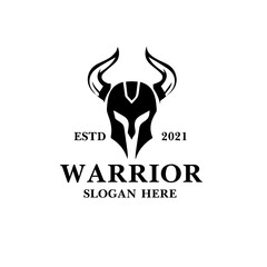 spartan shield black logo icon designs vector illustration