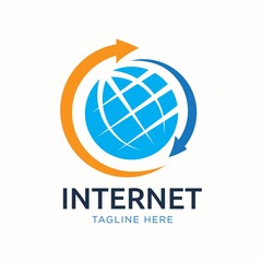 Globe Arrow internet logo design