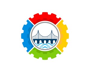 Mechanical gear with bridge building inside